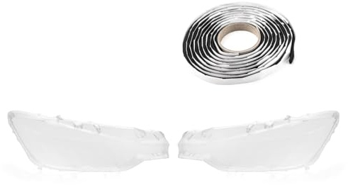 LST Scheinwerferglas (2er Set) Streuscheibe Hauptscheinwerfer Linsenscheibe Frontlicht Abdeckung Glas links rechts Kunststoffabdeckung transparent kompatibel mit BMW 3er F30 F31 Touring Limo 2011-2015