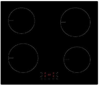 Cookology Essentials 60cm Electric Induction Hob - 4 Zones - Black | Touch Controls - 9 Power Levels - Heat Indicators - Child Safety Lock - Built-in Kitchen - Easy-Clean - Timer