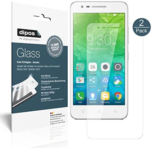 dipos I 2x Screen Protector compatible with Lenovo C2 Flexible Glass 9H Display Protection