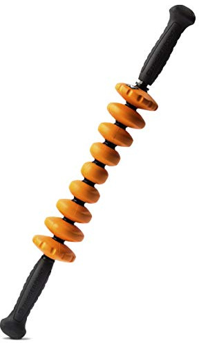 TriggerPoint Performance Grid STK Hand-Held Foam Roller, Handheld Foam Roller, Massage Roller, Muscle Roller Stick, Orange, 24''/53cm