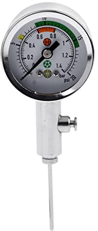 Sharplace Manometer Druckmessgerät Luftdruckmesser für Fußball Basketball Handball Volleyball Wasserball