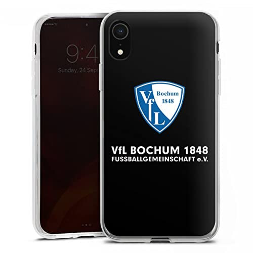 Silikon Hülle kompatibel mit Apple iPhone Xr Case transparent Handyhülle VFL Bochum Logo Offizielles Lizenzprodukt