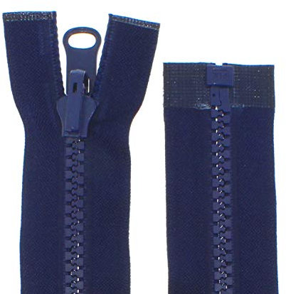 zipworld Wende - Reißverschluss Kunststoff Zähne teilbar 5-6mm WPZ dunkelblau - 330 (75cm)