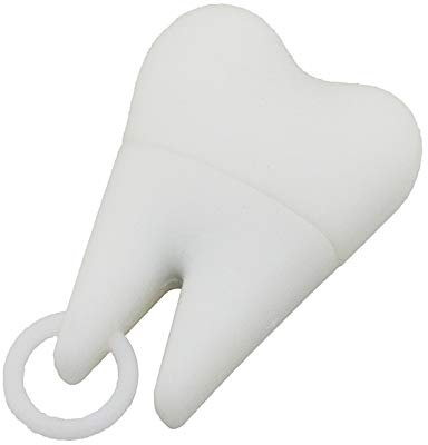 H-Customs Zahn Weiß mit Ring USB Stick 8 GB USB 2.0