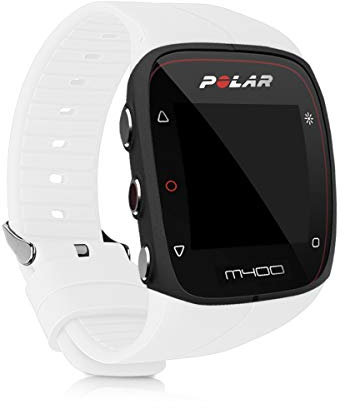 kwmobile Pulsera compatible con Polar M400 / M430 correa - 1x Correas de silicona flexible - Tamaño ajustable - blanco