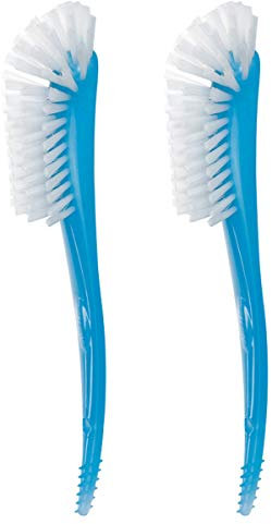 Qisan 2pcs Ensemble de brosses de Nettoyage à Long Manche Bouteille Pinceau Pot et Casserole Brosse de Nettoyage à Long nettoyant Bouteille d'eau épurateur arrière Long Handled Lavage pinceaux-Bleu