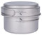Boundless Voyage Camping Cookware Kit Titanium Pot Set with Folding Handle Outdoor Cooking Mess Kit Pots Pans Frying Pan Mess Kit Picnic Cookware Ti1585B