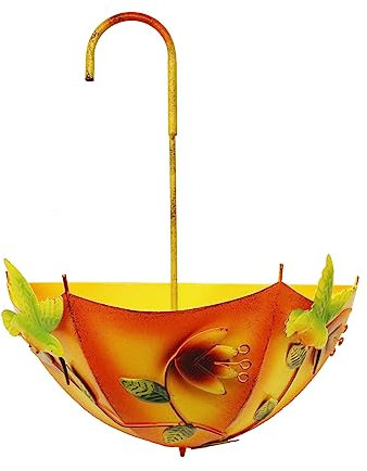 Farmhouse Metal Hanging Planter with Drainage Holes for Herbs or Flowers Indoor Outdoor Use by 12''x15''