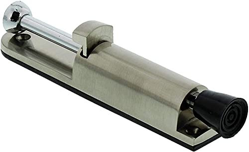 Hettich 1 Stück Türfeststeller Stahl Edelstahl-Optik Türstopper, Gummi-ø = 20mm, H = 120mm, Inkl. Befestigungsmaterial für die Tür, Qualitätsprodukt vom Hersteller Hettich, Artikel-Nr. 0089812
