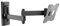 Meliconi SPACE SYSTEM FULLMOTION 100, Soporte de TV de Pared de Doble Brazo y Rotación, Soporte para TV de Pantalla Plana de 14 a 25, Montaje VESA 50-75-100, Carga 17 Kg, Made in Italy, Negro