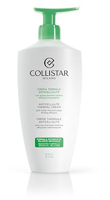 Collistar Crema Termale Anticellulite, Straffende Körpercreme gegen Orangenhaut und lokale Fettansammlungen, mit Meeresalgen und ätherischen Ölen, auch ideal für Massagen, 400 ml