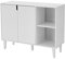 Panana Buffet Sideboard Serving Cabinet with 2 Doors and Shelves Storage Cabinet (White)