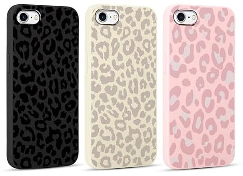 Yoedge 3 Stück Handyhülle für iPhone 8/7 / iPhone SE 2020 /SE 2022 Hülle 4,7, Leopard Muster Design Frauen Mädchen Aesthetic Handyhülle Dünn Weich Schlanke Silikon TPU Flexible Stoßfest Schutzhülle