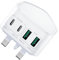 USB C Plug, 40W 4-Port USB C Fast Charger Plug Dual Port PD Power Adapter + QC Wall Charger, Multi USB Plug UK Type C Charging Plug for iPhone 15 14 13 12 11 Pro Max SE XS XR, iPad, Samsung, Tablet