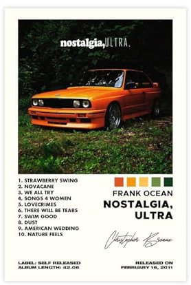 Nostalgia Ultra Poster, Frank Ocean Poster, Leinwand, Poster, Wandkunst, Dekor, Druck, Bild, Gemälde für Wohnzimmer, Schlafzimmer, Dekoration, ungerahmt, 30 x 45 cm