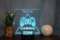 Optechvisual Personalisierte LED Gaming Lampe – Geschenkidee für Gamer & Zocker – Gaming Room Deko – LED Tischlampe mit Namen