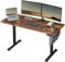 VASAGLE Electric Standing Desk, Height Adjustable Desk, 60 x 140 x (72-120) cm, 4 Memory Heights, Storage Pocket, for Home Office, Study, Rustic Brown and Ink Black LSD134K02
