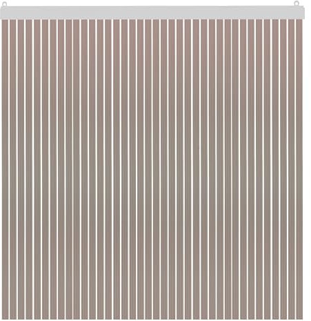 TIENDA EURASIA - Cortina de Laminas de PVC | para Puertas | 90x210 cm | Entrada del Hogar | Cortinas de Exterior | Decorativo | 2 Colores Distintos (Marron)