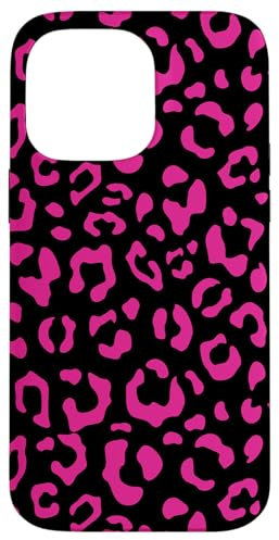 iPhone 14 Pro Max Hot Pink Leopard Animal Print Pattern Cute Cheetah Case