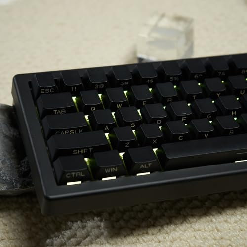 131 Keys PBT Shine Through Keycaps Cherry Profile Double Shot Gradient Black Keycap Set Fit for 61/64/87/104/108 Cherry Mx Switches Mechanical Keyboard