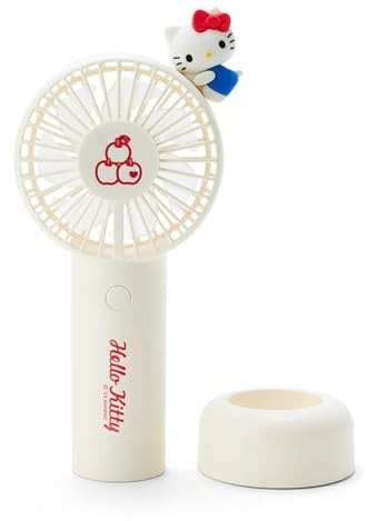 Sanrio 212091 2-Way Fan Hello Kitty, Hello Kitty, 7.1 x 3.9 x 1.6 inches (18 x 10 x 4 cm), Character