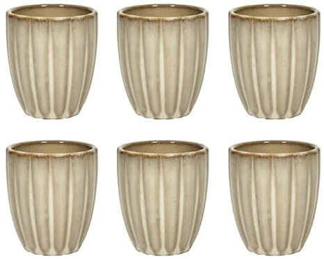 Lot de 6 Tasses à Café Vlora 12cl Beige