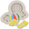 MINFEIDMS Moules en silicone en forme de montgolfière en forme de nuage pour décoration de gâteaux en sucre, pâte à sucre, pâte à sucre, pâte polymère