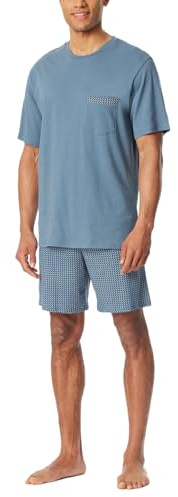 Schiesser Herren Schiesser Herren Schlafanzug Kurz Rundhals - Comfort Nightwear Pyjamaset (1er Pack)
