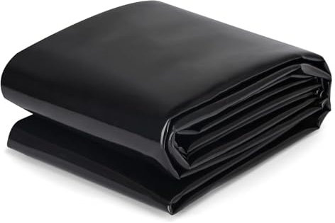 Schwarze, flexible Poolmembran, Gummi-Teichfolie – 3 x 5 m, 4 x 6 m, 7 x 8 m, 8 x 10 m, strapazierfähige Unterlage für Fischteiche, Landschaftsbau, Teichfolie, HDPE, 0,2 mm dicke Plane(10x12m)