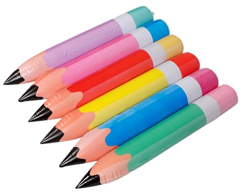 Gadpiparty Lápiz Inflable Gigante 6 Pcs Decoración De Fiesta Lápiz Grande Pvc Accesorio De Regreso a Clases