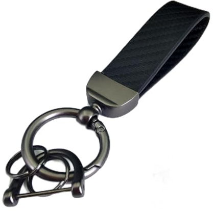 JJQFLB Porte Clés de Voiture pour Audi Q2 Q3 Q4 Q5 Q7 Q8 SQ2 SQ5 SQ7 SQ8 RS-Q3 RS-Q8 TFSI, Zinc Alloy Leather,A/Black