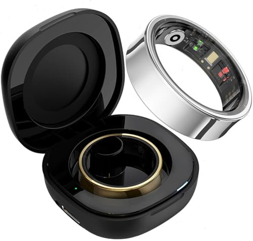 Smart Ring Smartringe für Herren Damen IP68 Wasserdicht Fitness Ring Schrittzähler Kalorien Schlaftracker Smartring Android iOS Physiologische Erinnerung Herzfrequenz Aktivitätstracker