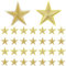 30 Stück Goldene Sterne Patches zum Aufbügeln, 2,9 cm Bügelbilder für Textilien, Aufnäher zum Aufnähen, Bestickte Applikationen für Kleidung, Jacken, Rucksäcke, Hüte, Jeans, DIY Verzierungen