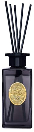 M&SENSE 180ml Raumduft Sandelholz Vanille Duft|Reed Diffuser mit 7 Duftstäbchen|Luxus Lufterfrischer für Badezimmer,Wohnung,Heimdekoration|Raumduft Stäbchen|Bathroom Shelf Decor