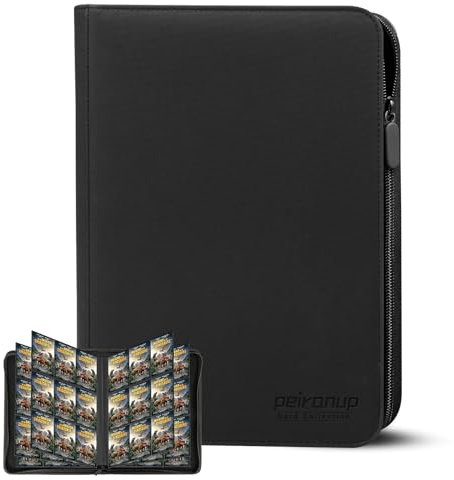 540 Kartenkapazität Sammelkarten Album, Karten Sammelalbum Groß Sammelkarten Ordner Sammelmappe Wasserdichter Ordner für Karte Sammelkarten Mappe 9 Pocket Sammelalbum 30 Pcs Seite