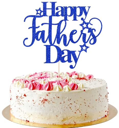 AROKIPPRY black Glitter Happy Father's Day Cake Topper,Happy Birthday Dad, We Love You Daddy, Father's Day Party Decorations