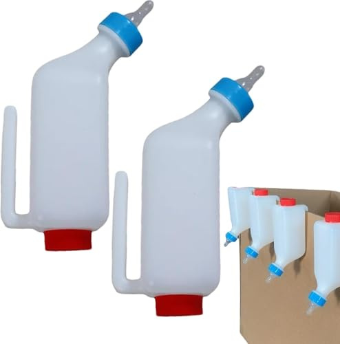 Ziegen-Flaschen, Fläschchen Für Lämmer,2 Stück Hängebare Ziegen-Flaschen, Milchtränke, Kuh-Futterspender, 800 Ml Lämmer-Flasche, Für Die Kühe- Und Kleintieraufzucht
