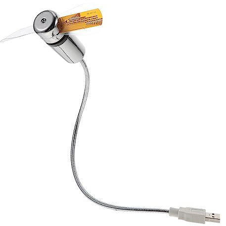 HOMSFOU USB Mini Fan Mit LED Anzeige Temperaturanzeige Tragbarer Schwanenhalslüfter Für Büro Schlafzimmer Camping Kompakter Leiser USB Lüfter