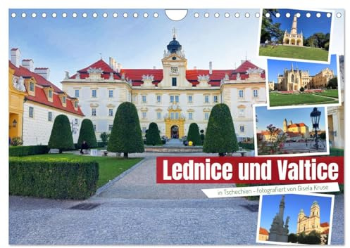 Lednice und Valtice in Tschechien (Wandkalender 2026 DIN A4 quer), CALVENDO Monatskalender: Zwei malerische tschechische Städte in Südmähren mit beeindruckenden Schlössern (CALVENDO Orte)