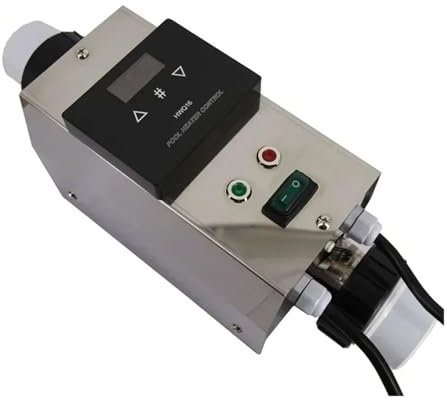 OUHFCASN Calentador de Piscina eléctrico de 3 kW for Piscina y SPA, termostato for bañera. Calefacción eficiente