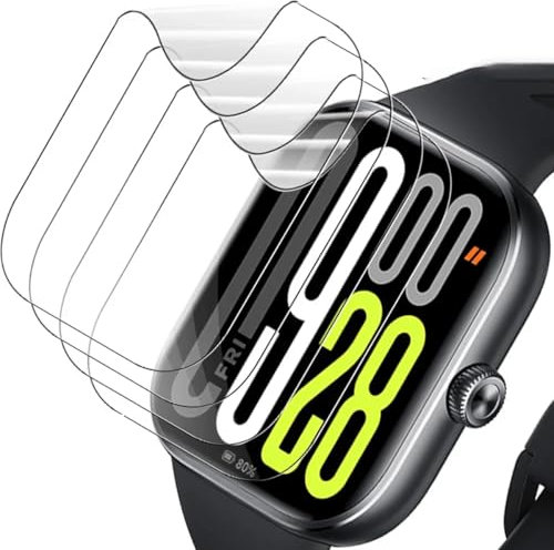 Stejnhge 5pcs film d'Hydrogel Protecteur d'écran pour Xiaomi Redmi Watch 5 Lite, Smartwatch Protection d'écran transparente flexible HD TPU [sensibilité du toucher] [pas de bulles]