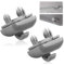2 PCS Clip Supporto Parasole Auto Grigio, Compatibile con Audi A1 A3 A4 A5 Q3 Q5 (8U0857562 / 8U0857562A), Ganci Fissaggio in Plastica ABS, Facile da Installare, Sostituzione Interni Parasole