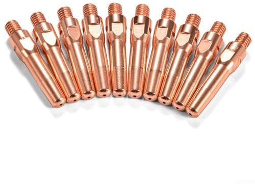 10 punte per saldatrici, 45 x 8 mm, punte conduttive per prestazioni ininterrotte e alimentazione fluida (1,2 mm)