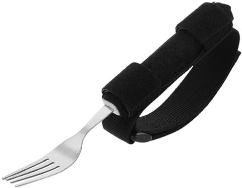 MOTHNUR Ustensiles de Repas Adaptatifs Inoxydable pour Personnes Âgées Fourchette de Réhabilitation Auto Alimentaire avec Design Ergonomique pour Soutien Aux Personnes à