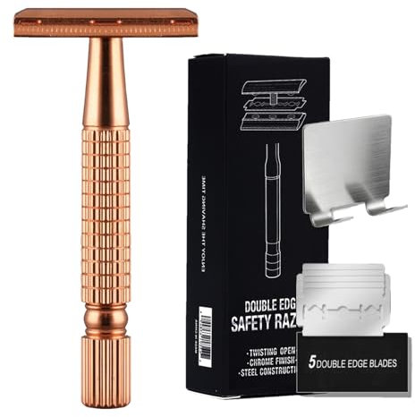 Mastros De Seguridad | Navajas De Afeitar Para Hombres | Recortadora De Barba Doble Filo | Rastrillos Con 5 Recargas | Afeitado Y Preciso Para Uso Diario En Rostro Y Cuello