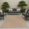 CARPETIA In & Outdoor Teppich für Balkon Terrasse Wohnzimmer mit Jute Optik und geschwungenem Strukturmuster robust pflegeleicht beige 200 x 280 cm