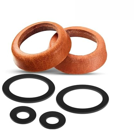 2 Sets Schwengelpumpe Ersatzteile Leder Dichtungssatz Typ 75 Ledermanschette und o Ring Dichtung Kolbenmanschette für Gartenpumpe Handpumpe Brunnenpumpe Pumpe Dichtung (75,Rindsleder)