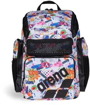 Sac à Dos Arena One Go 45 litres pour Nageur - Sac de Sport de Grande Taille pour athlète, Noir, 45 Liters