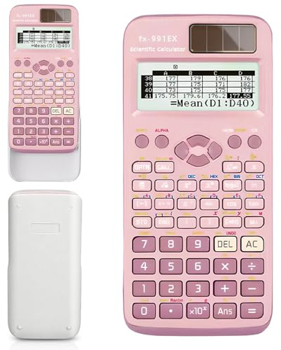 FX-991EX Scientific Calculator, 552 Functions Calculator School Scientific, Scientific Calculator for Secondary School, A Level Maths Calculator for Students, Teachers, Business, School (Pink)