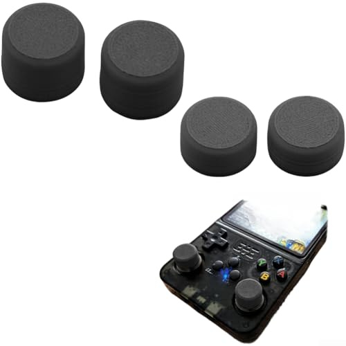 EasyByMall Joystick for R36S, Extender High Low for TPU Anti-Slip Extension Posts Gaming Controller Precision Upgrade Compatible(Black)